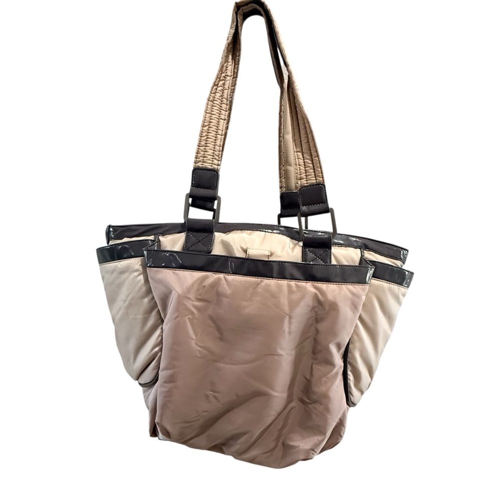 Stella McCartney LeSportsac Diaper Tote Bag Beige Nylon Baby Bag w/ Changing Pad - Picture 3 of 15